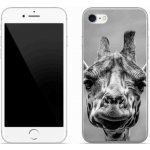 Gelový kryt mmCase na mobil iPhone SE (2020) - černobílá žirafa – Zboží Živě