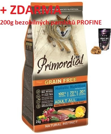 Primordial Pet Food PGF Adult Trout & Duck 12 kg od 1 279 Kč - Heureka.cz