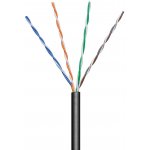 Goobay sutpd5c1v1 TP 4x2,drát UTP Cat5e AWG24, 100m, černý – Zboží Živě