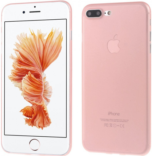 Pouzdro AppleKing ultratenké 0.3 mm matné Apple iPhone 8 Plus / 7 Plus - světle růžové