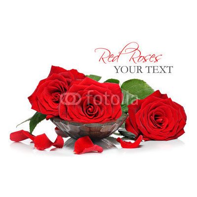 WEBLUX 48588305 Samolepka fólie Red roses and petals in a wooden spa bowl Červené růže a okvětní lístky v dřevěné lázni rozměry 100 x 73 cm – Zboží Mobilmania
