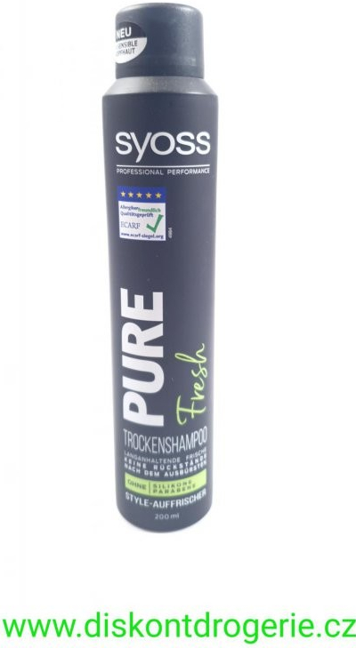 Syoss Pure Fresh Dry Shampoo suchý šampon 200 ml