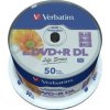 8 cm DVD médium Verbatim DVD+R 8,5GB 8x, printable, cakebox, 50ks (97693)