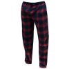 Pánské pyžamo Xcena pánské pyžamové kalhoty flanel černo červené