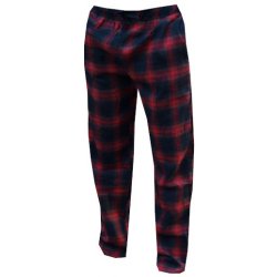 Xcena pánské pyžamové kalhoty flanel černo červené