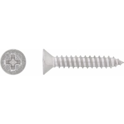 Vrut do plechu se zápustnou hlavou PH2 plný závit bíle pozink. 4,2x19 mm, 12 ks – Hledejceny.cz