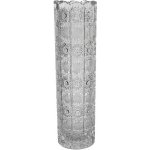 Broušená skleněná váza válec Bohemia Crystal 80115. Bohatý brus Klasik 230 mm – Hledejceny.cz