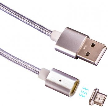 Esperanza EB230 - 5901299948590 Micro USB 2.0 A-B M/M magnetický opletený, 1m