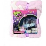 Teddies Deka Jednorožec svítící ve tmě plyš růžová – Zboží Dáma