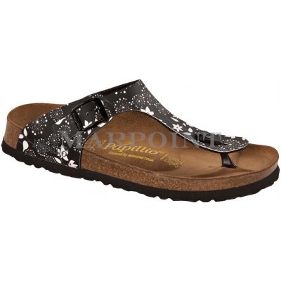 Birkenstock Papillio Gizeh Sixties flowers black