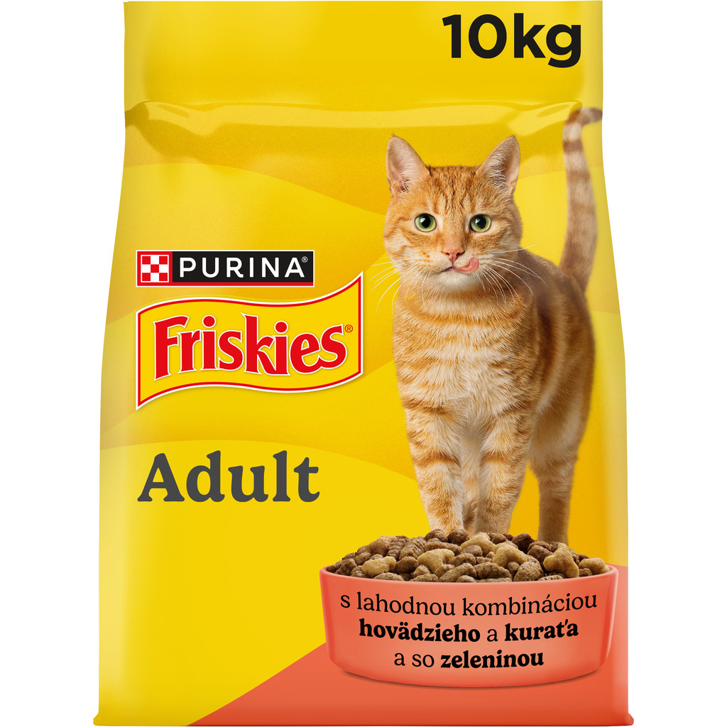 Friskies Adult Cat s hovězím kuřecím a zeleninou 10 kg