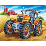 Larsen Výukové Oranžový traktor 37 dílků – Zboží Mobilmania