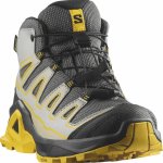 Salomon X Ultra Mid GTX J L47746000 castlerock black/spicy mustard – Zboží Mobilmania