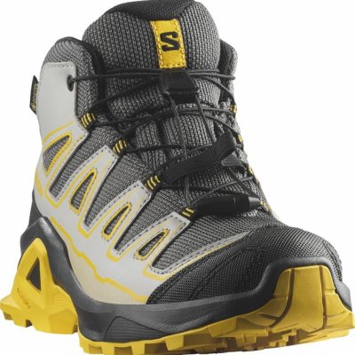 Salomon X Ultra Mid GTX J L47746000 castlerock black/spicy mustard – Zboží Mobilmania