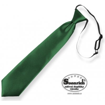 Soonrich kravata dětská tmavá zelená na gumičku kde019