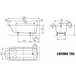 Kaldewei Cayono 170 x 75 cm 275000010001 – Zboží Mobilmania