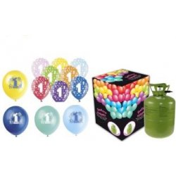 Helium sada na 1.NAROZENINY MALÁ OSLAVA KLUK + 13 latexových balónků  balónek - Nejlepší Ceny.cz