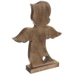 Orion Dřevěný anděl mango srdíčko 38,5 cm – Hledejceny.cz