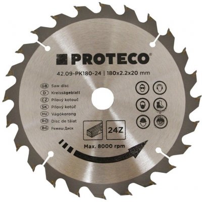 Proteco 09-PK180-24 kotouč pilový SK 180x2.2x20 24z 42.09-PK180-24 – Zboží Mobilmania