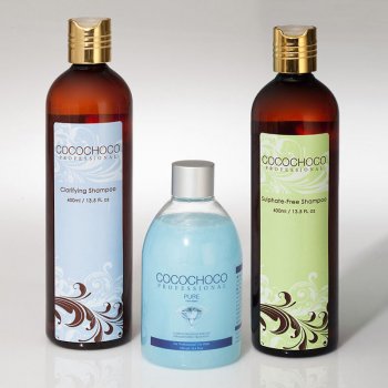 Cocochoco Brazilský Keratin pure 250 ml + čisticí 400 ml + Bezsulfátový šampon 400 ml dárková sada