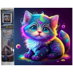 NORIMPEX Diamantové malování Barevné kotě 30 x 40 cm – Hledejceny.cz