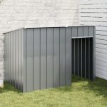 vidaXL Psí bouda se střechou antracitová 153x91x110cm pozinkovaná ocel – Zboží Dáma