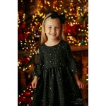 Lily grey boho šaty s hvězdičkami černé – Sleviste.cz