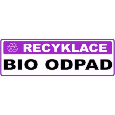 Walteco Recyklace - Bio odpad, 290x100mm, samolepka , 20102 – Zboží Mobilmania