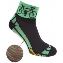 Dospělé krátké ponožky Kolo černá/zelená