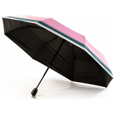 Skládací deštník kompaktní růžový pruhovaný