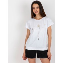 RUE PARIS tričko s potiskem vážky rv-bz-8952.06 white