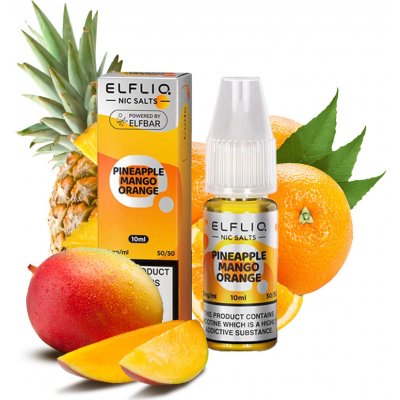 Elf Bar Elfliq Salt Pineapple Mango Orange 10 ml 10 mg – Zboží Mobilmania
