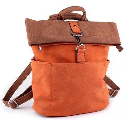 Dámský batoh kabelka 2v1 z imitace broušené kůže 35x37 cm 2 červená – Sleviste.cz