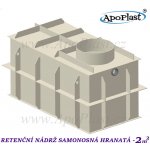 ApoPlast Retenční samonosná hranatá 2m³ – Zboží Mobilmania