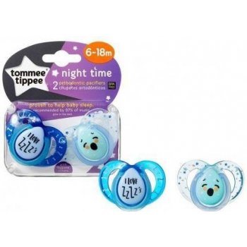 Tommee Tippee CTN silikon Night modrá 2 ks