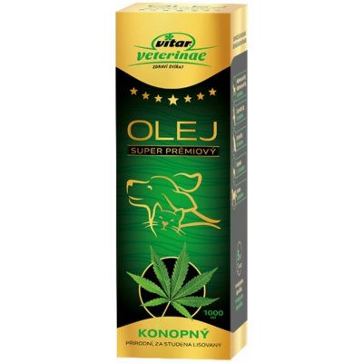 Vitar Veterinae Konopný olej 1000 ml – Zbozi.Blesk.cz