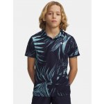Under Armour Chlapecké tričko UA Matchplay Printed Polo Modrá – Zboží Mobilmania