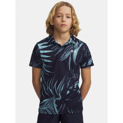 Under Armour Chlapecké tričko UA Matchplay Printed Polo Modrá – Zboží Mobilmania