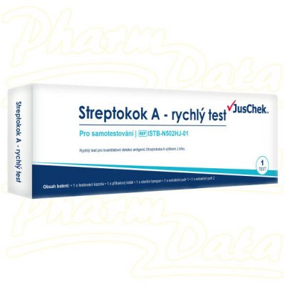 JusChek Streptokok A rychlý test 1 ks – Zboží Dáma