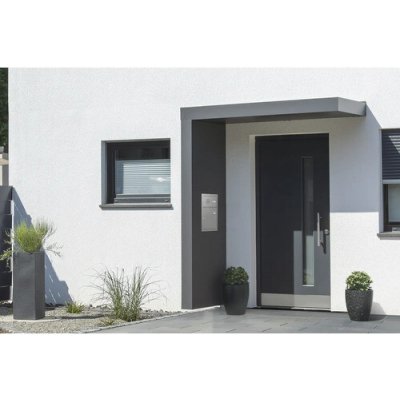 Gutta BS Plus 200 antracit 200x90 cm levý bok s poštovní schránkou, funkčním boxem a nerezovým odtokem – Hledejceny.cz