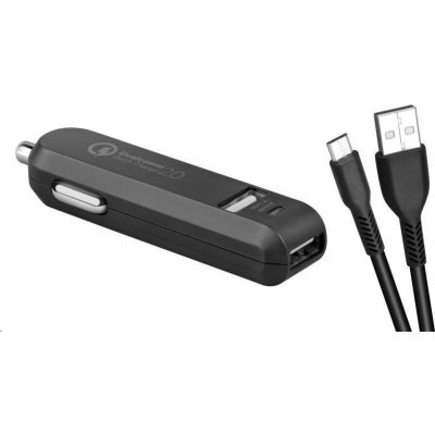 AVACOM CarMAX 2 nabíječka do auta 2x Qualcomm Quick Charge 2.0, černá barva (micro USB kabel) NACL-QC2XM-KK – Zboží Mobilmania