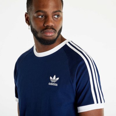 adidas 3-Stripes Short Sleeve Tee Night Indigo – Zboží Mobilmania