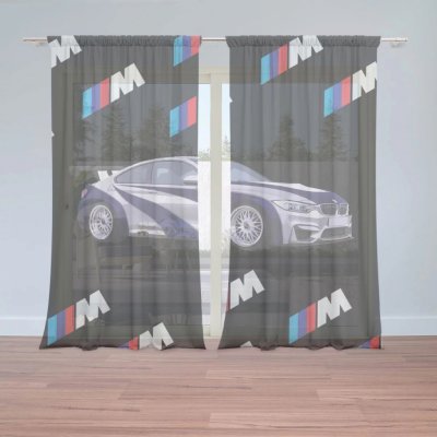 Záclony MPERFORMANCE sportovní auto: 2 ks - 150x250 cm - Sablio – Hledejceny.cz