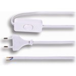 Solight flexo šňůra, 2m, 2 x 0,75mm2, bílá, plochá, vypínač PF50 – Sleviste.cz