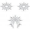 Erotický šperk Petits JouJoux Crystal Sticker Breast & Pubic Jewelry Set of 3 White