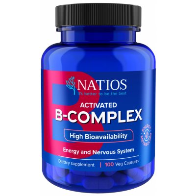 Natios Activated B-Complex Aktivní formy vitamínů B 100 veganských kapslí – Hledejceny.cz