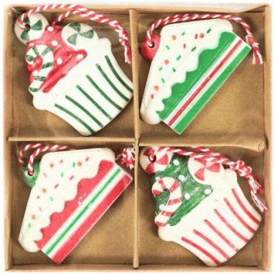 Textilomanie Sada 4 ks vánočních ozdob CHRISTMAS PATISSERIE 6 cm – Hledejceny.cz