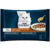 Gourmet Perle Gravy Delight s kuřetem & hovězím v omáčce 4 x 85 g