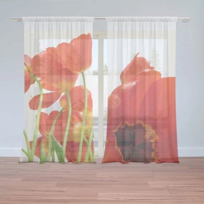 Záclony Tulipány: 2 ks - 150x250 cm - Sablio – Hledejceny.cz