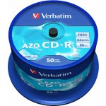 Verbatim CD-R 700MB 52x, Super AZO, spindle, 50ks (43343) – Hledejceny.cz